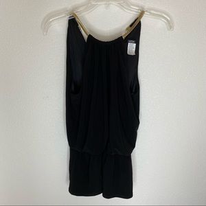MSK Gold Chain Sleeveless Top